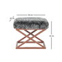 Atelier Del Sofa Puff Cobre y Gris 50x42x40 cm
