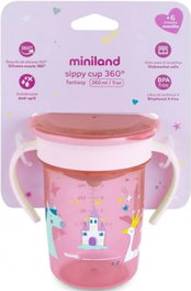 MINILAND Sippy Cup Fantasy Vaso de Aprendizaje Antiderrames
