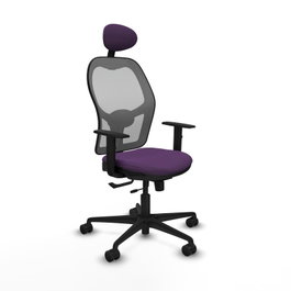 PIQUERAS Y CRESPO Silla de oficina Jorquera Morado y Gris con mecanismo Sincro/Traslack y brazos 1D
