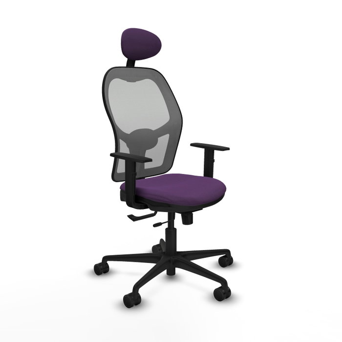 PIQUERAS Y CRESPO Silla de oficina Jorquera Morado y Gris con mecanismo Sincro/Traslack y brazos 1D PIQUERAS Y CRESPO Silla de oficina Jorquera Morado y Gris con mecanismo Sincro/Traslack y brazos 1D