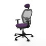PIQUERAS Y CRESPO Silla de oficina Jorquera Morado y Gris con mecanismo Sincro/Traslack y brazos 1D