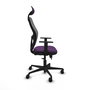 PIQUERAS Y CRESPO Silla de oficina Jorquera Morado y Gris con mecanismo Sincro/Traslack y brazos 1D
