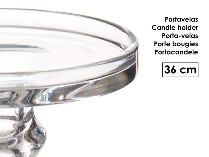GIFTDECOR Candelabro Cristal Anillo L 36cm GIFTDECOR Candelabro Cristal Anillo L 36cm