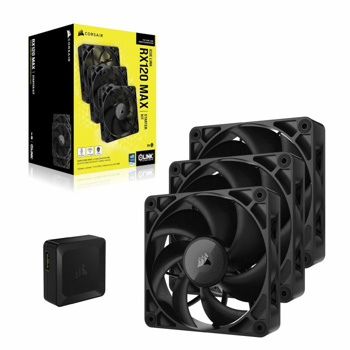 Corsair iCUE LINK RX120 Max Kit de Triple Ventilador de 120 mm