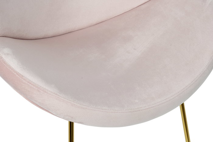 DKD Home Decor Silla Glam Rosa Palo Terciopelo Dorado 63 x 57 x 73 cm (2 Unidades)