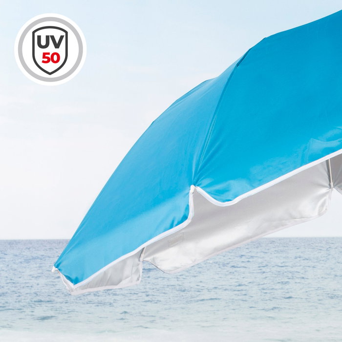 Aktive Sombrilla de playa plegable azul de 180 cm Aktive Sombrilla de playa plegable azul de 180 cm