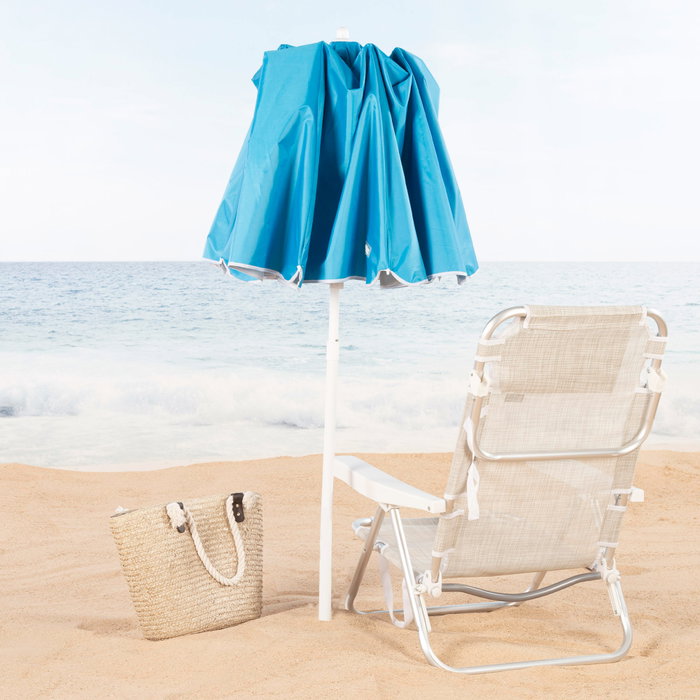 Aktive Sombrilla de playa plegable azul de 180 cm Aktive Sombrilla de playa plegable azul de 180 cm