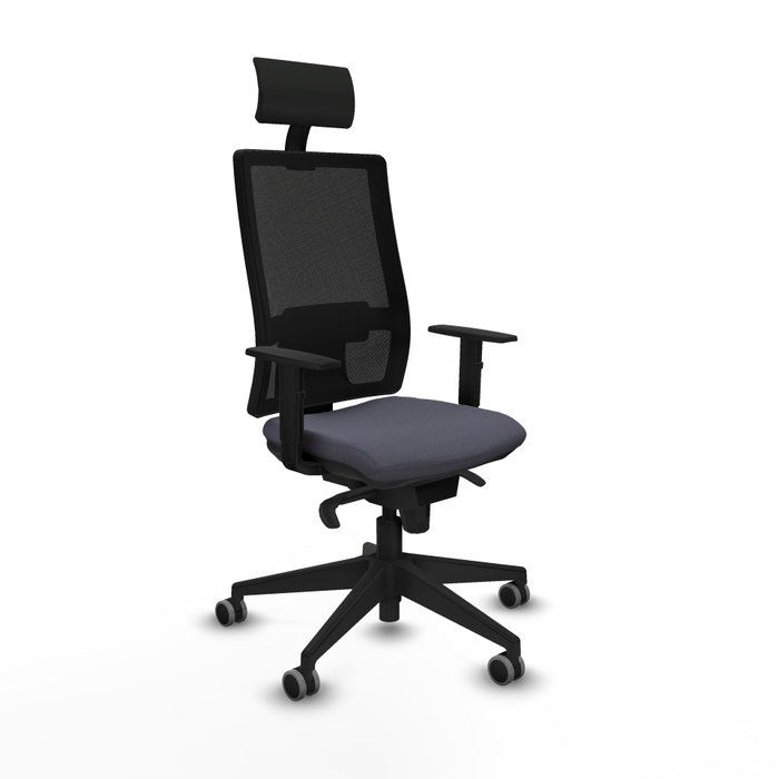 PIQUERAS Y CRESPO Silla de oficina Horna con mecanismo Sincro, Gris oscuro y Negro PIQUERAS Y CRESPO Silla de oficina Horna con mecanismo Sincro, Gris oscuro y Negro
