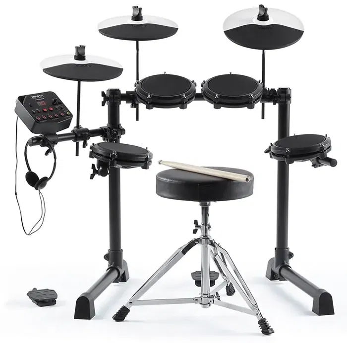 Alesis Debut Kit Batería Electrónica con Pads de Malla y Módulo DM-Lite Incluye Sillín, Baquetas y Auriculares Alesis Debut Kit Batería Electrónica con Pads de Malla y Módulo DM-Lite Incluye Sillín, Baquetas y Auriculares