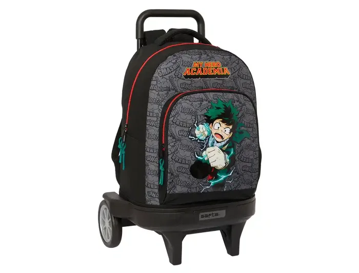 Safta Mochila escolar grande con ruedas y carro compact Evolution, colección My Hero Academia (450x220x330 mm) Safta Mochila escolar grande con ruedas y carro compact Evolution, colección My Hero Academia (450x220x330 mm)