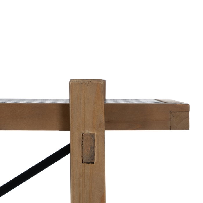 Estantería Negro-Natural Madera / Metal 107 X 40 X 80 cm