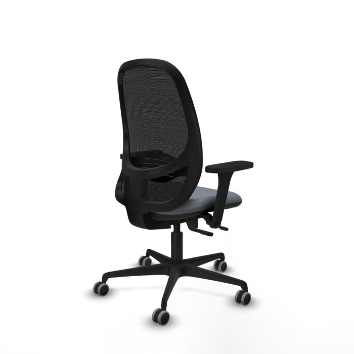 PIQUERAS Y CRESPO Silla de oficina Cilanco con mecanismo Sincro/Traslack Gris y Negro