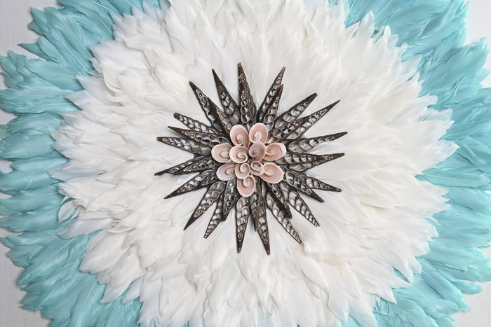 DKD Home Decor Balines Decoracion Pared Blanco Negro 60 x 60 cm (2 Unidades)