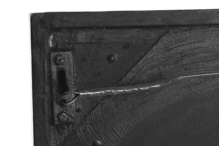 DKD Home Decor Balines Decoracion Pared Blanco Negro 60 x 60 cm (2 Unidades)