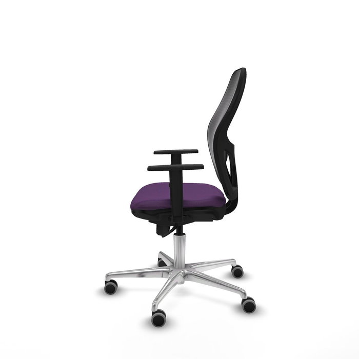 PIQUERAS Y CRESPO Silla de oficina Jorquera con mecanismo Sincro, tela Morado y malla Negro PIQUERAS Y CRESPO Silla de oficina Jorquera con mecanismo Sincro, tela Morado y malla Negro
