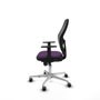 PIQUERAS Y CRESPO Silla de oficina Jorquera con mecanismo Sincro, tela Morado y malla Negro