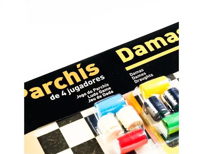 Fournier Parchís y Damas Juego de Mesa para 4 Jugadores Tablero Grande 41x40x4,5 cm