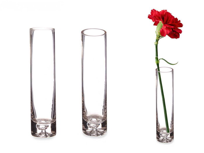 Giftdecor Set de 48 Floreros de Cristal Transparente Ovalado Giftdecor Set de 48 Floreros de Cristal Transparente Ovalado