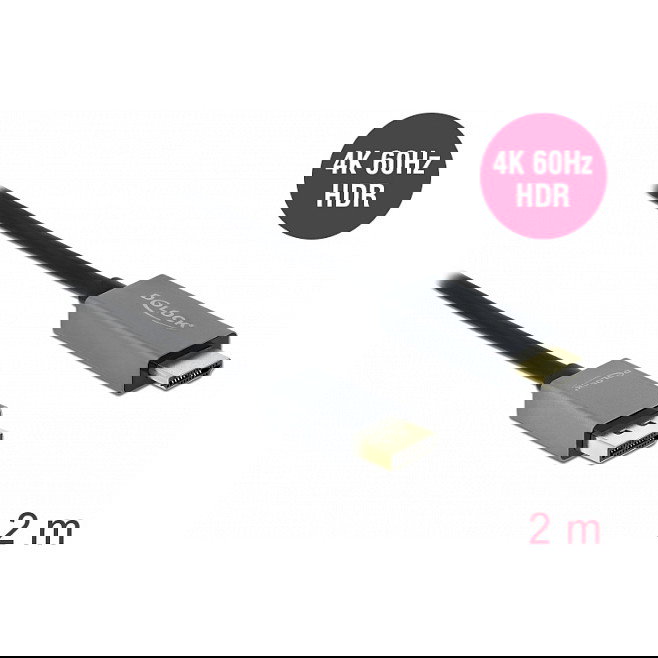 DeLOCK Cable Activo ST-BU DisplayPort 1.4 a HDMI 4K 60Hz HDR 2m, Negro