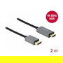 DeLOCK Cable Activo ST-BU DisplayPort 1.4 a HDMI 4K 60Hz HDR 2m, Negro