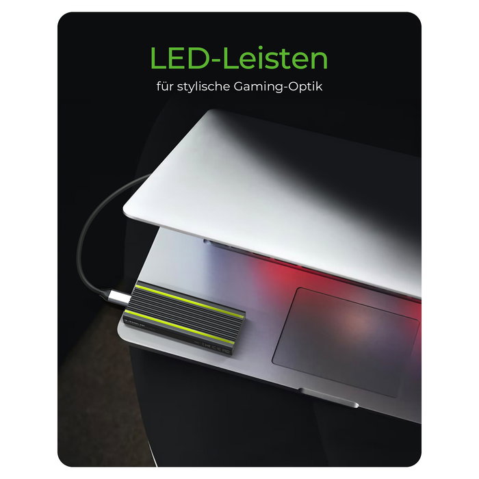 ICY BOX IB-1824ML-C31 Carcasa Externa SSD M.2 NVMe USB 3.2 Gen 2 Tipo C Negro