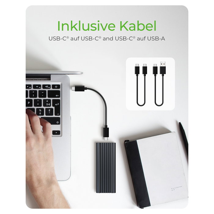 ICY BOX IB-1824ML-C31 Carcasa Externa SSD M.2 NVMe USB 3.2 Gen 2 Tipo C Negro