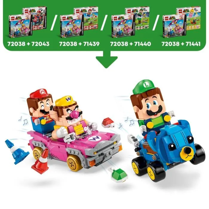 Lego Super Mario 72038 Mario Kart Wario y el Rey Boo Set de construcción para mayores de 8 años