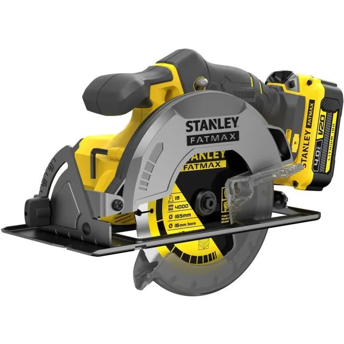 Stanley Fatmax Sierra Circular SFMCS500M2K-QW 165 mm Litio 18V con 2 Baterías 4Ah