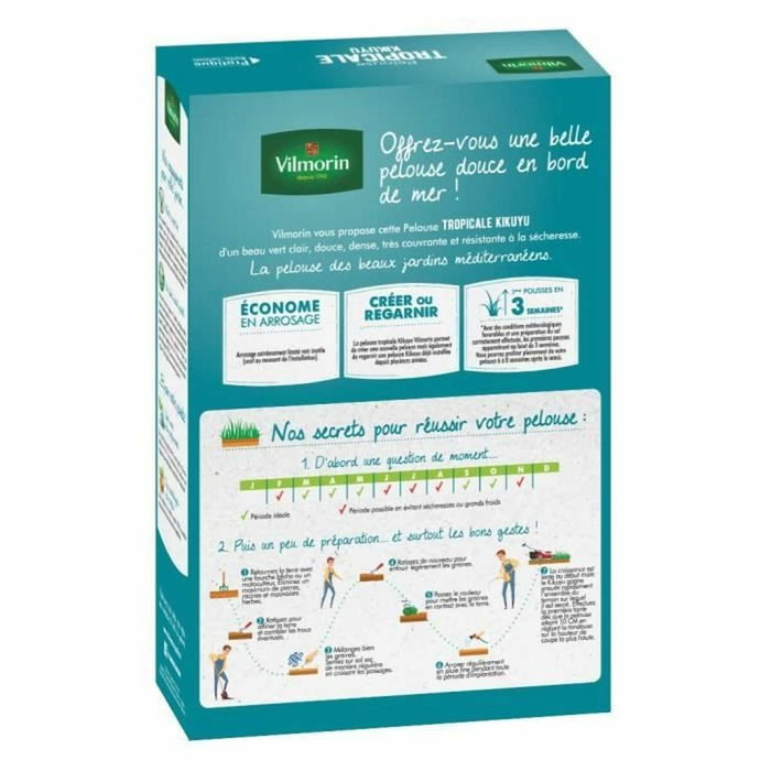 Vilmorin Semillas de Hierbas Tropicales Kikuyu - 500 g Vilmorin Semillas de Hierbas Tropicales Kikuyu - 500 g