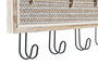 DKD Home Decor Perchero Boho Decape flower Natural MDF y Metal 40 x 3.5 x 15.5 cm (2 Unidades)