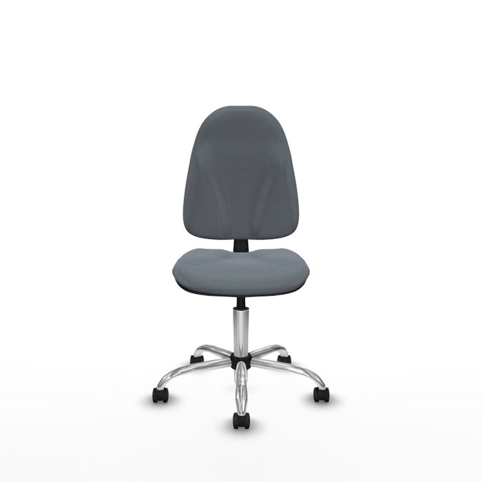 PIQUERAS Y CRESPO Silla de oficina Algarra Gris sin brazos con base cromada PIQUERAS Y CRESPO Silla de oficina Algarra Gris sin brazos con base cromada