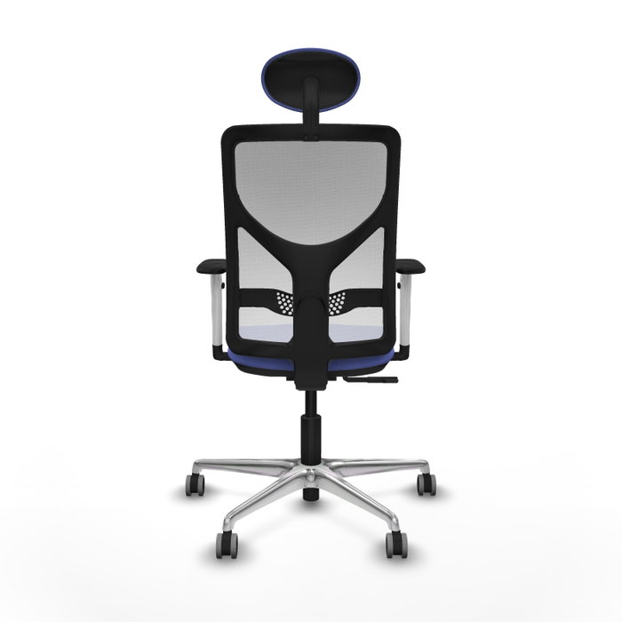 PIQUERAS Y CRESPO Silla de oficina Motilla con mecanismo Sincro, Azul claro y Blanco
