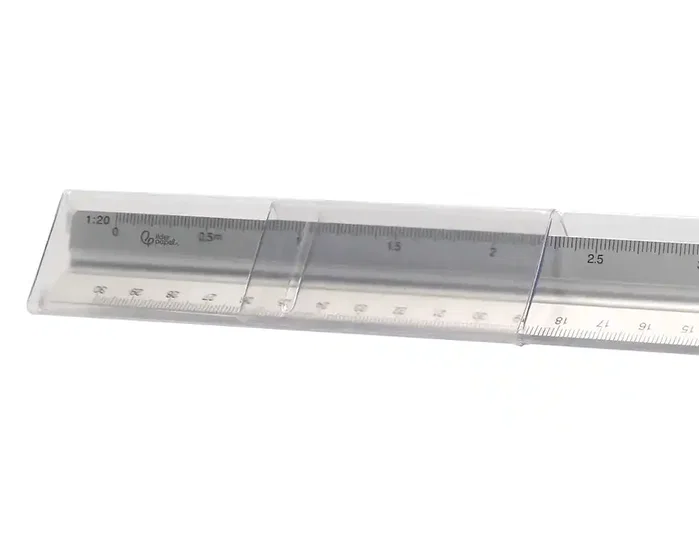 Liderpapel Escala Triangular de Aluminio con Funda Protectora 30 cm