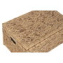 DKD Home Decor Set de 2 Cestas de Ropa de Jacinto de Agua con Tapa