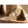 DKD Home Decor Set de 2 Cestas de Ropa de Jacinto de Agua con Tapa