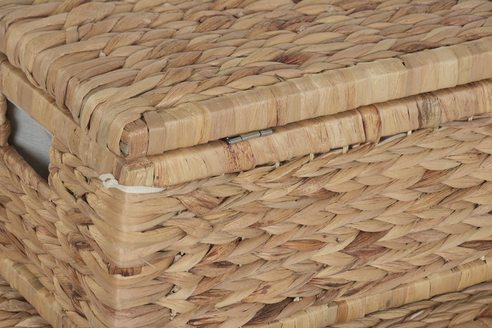 DKD Home Decor Cesta Ropa Tropical Natural Blanco 38 x 30 x 60 cm Set 2 DKD Home Decor Cesta Ropa Tropical Natural Blanco 38 x 30 x 60 cm Set 2