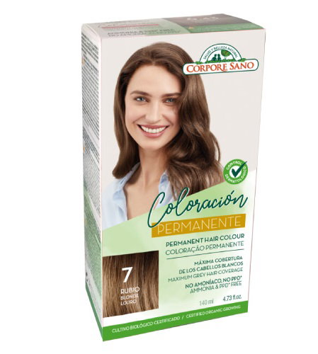 CORPORE SANO Coloración Permanente 7 Rubio 140ml