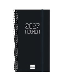 Finocam Agenda Anual 2027 Espiral Basic Opaque Negro