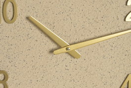 DKD Home Decor Reloj Pared Glam Blanco Beige 4 x 40 x 40 cm (4 Unidades)