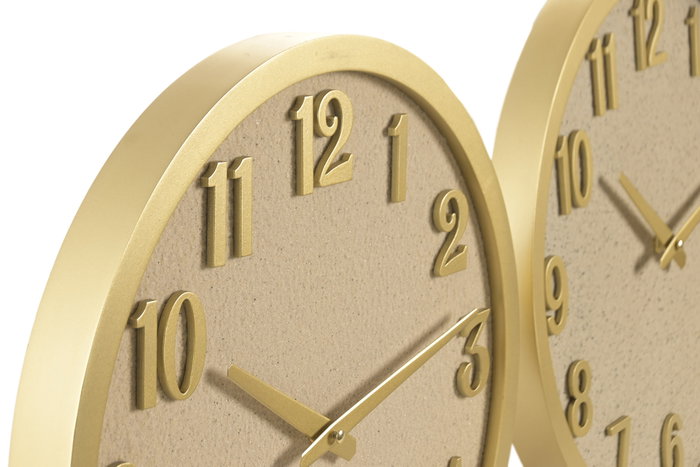 DKD Home Decor Reloj de Pared Resina y MDF Surtido de 2 Unidades