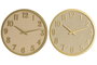 DKD Home Decor Reloj de Pared Resina y MDF Surtido de 2 Unidades