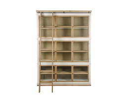 DKD Home Decor Vitrina Scandi 45 x 240 x 180 cm Madera y Cristal