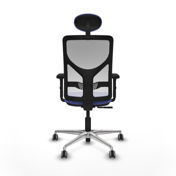 PIQUERAS Y CRESPO Silla de oficina Motilla con mecanismo Sincro, Azul claro y Blanco