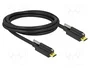 DeLOCK Cable USB Type-C a USB Type-C con Tornillo 10 Gbps 2 m Negro