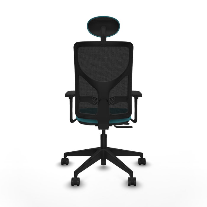 PIQUERAS Y CRESPO Silla de oficina Motilla con mecanismo Sincro/Traslack, Turquesa y Negro
