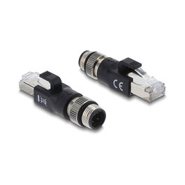 DeLOCK 90831 Adaptador M12 4-pin a RJ45 Negro