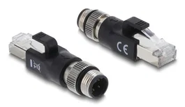 DeLOCK 90831 Adaptador M12 4-pin a RJ45 Negro