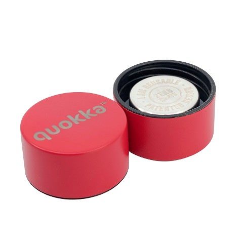 QUOKKA Botella termo quokka 630ml acero inox solid con colgador cherry red