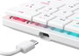 White Shark GK-006211 Nagamaki White Red Switch Klawiatura Gamingowa Low Profile Mecánica Layout Polaco