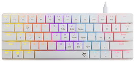White Shark GK-006211 Nagamaki White Red Switch Klawiatura Gamingowa Low Profile Mecánica Layout Polaco
